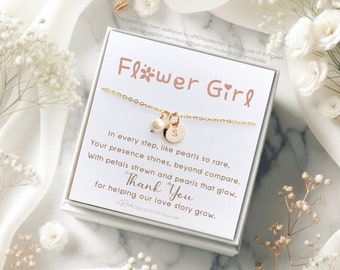 Personalized Flower Girl Necklace Will You Be My Flower Girl Personalized Flower Girl Custom Gift Bulk Flower Girl Proposal Pearl Necklace