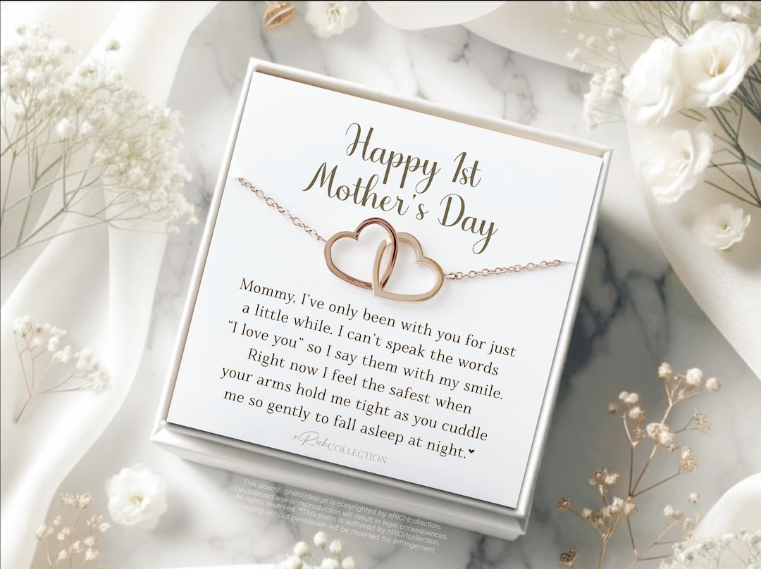 Happy 1st Mothers Day Gift for First Time Mom Gift First Mothers Day Gift for New Mom Gifts from Baby Mother Mommy and Me Necklace Gift