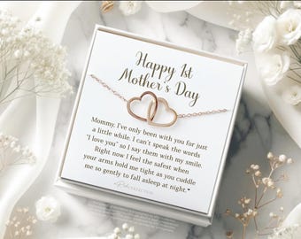 Happy 1st Mothers Day Gift for First Time Mom Gift First Mothers Day gift for New Mom Gifts from Baby Mother Mommy and Me Necklace gift