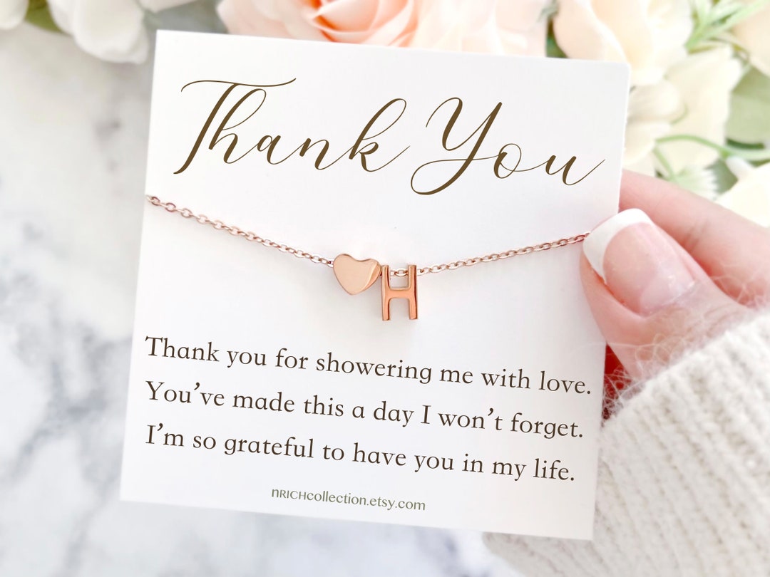 Baby Shower Hostess Gift Personalized Necklace Gift Baby Boy Shower