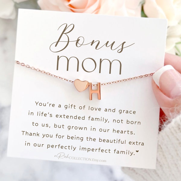 Bonus Mom necklace Gift Bonus Mom Jewelry gift for stepmother Gift Sentimental Mother's Day Birthday Christmas Gift Step Mom Step Mother