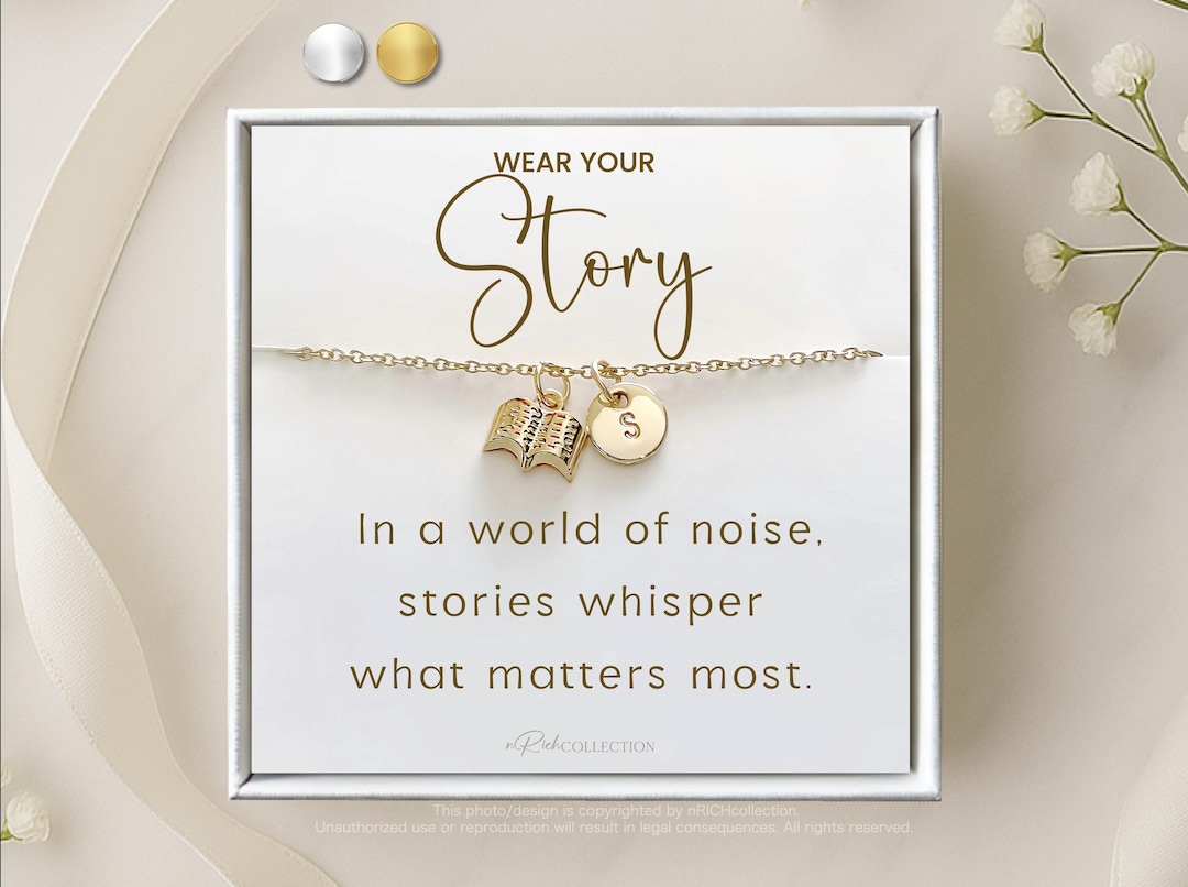 Gift for Librarian, Library Teacher, Librarian Gifts, Book Necklace, Book Fair, Writer Gift, Gift for Author, Teacher Appreciation - Etsy