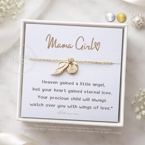 Miscarriage Gift Necklace. Baby Loss Gift, stillborn necklace Pregnancy Loss, Bereavement Gift Mama of an angel jewelry Gold Silver RoseGold image 3