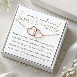 Bonus Daughter Necklace Gift Personalized Gift for daughter-in-law foster daughter Adopted daughter unbiological daughter goddaughter Gift
