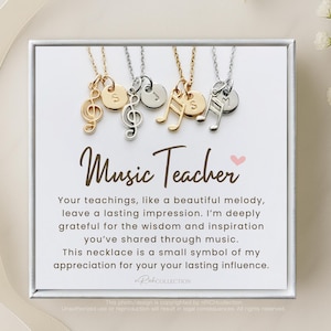 Music Teacher Gift, Music Gift, Music Note Necklace, Marching Band Gifts, Piano Teacher Gift, Gifts for her, Music Jewelry, Piano Recital