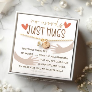Sending HUG Necklace Gift Comforting Uplifting Encouraging gift for her Anxiety hope Strength courage healing uplifting prayer gift no words