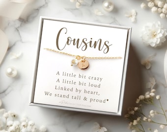 Cousin Necklace Gift Pearl Necklace Custom Name Necklace Funny Cousin Gifts sentimental for Cousin Jewelry Christmas Birthday Cousin Crew