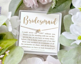 Bridesmaid Necklace Personalized Bridesmaid Gift for Bridesmaid Proposal Gift Bridesmaid Jewelry Bridesmaid Gift Set Bridesmaid Pearl Be My