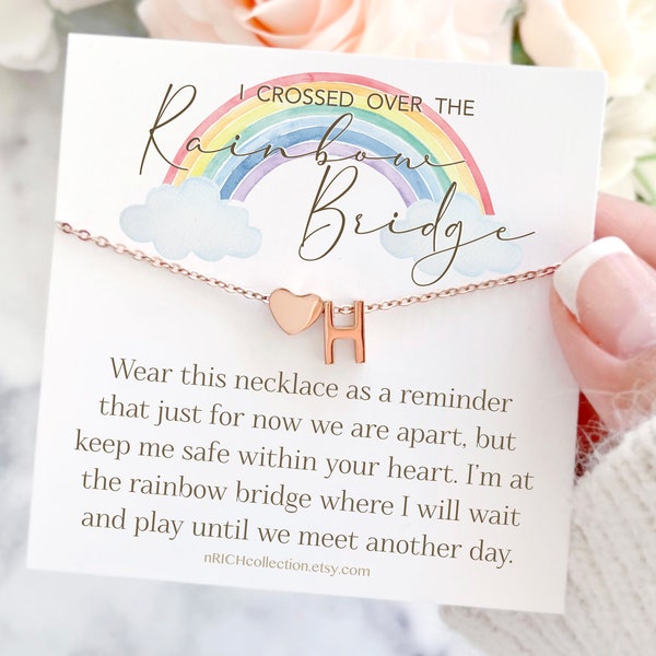 Rainbow Bridge Dog necklace Loss of Dog Cat memorial Jewelry Cat Dog loss gift Pet memorial necklace Pet sympathy Dog Memorial Gift Cat Loss