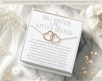 Sister Necklace Gift Sister Gifts for Sister Birthday Gift for SisterJewelry Gift for Sister Gift Card, 14kt Gold Filled, Rose Gold, Silver