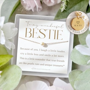 Bestie Necklace Gift for Best Friend Personalized Name Necklace for Bestie Gift Ideas Custom Name Gifts for BFF Necklace Gift Sentimental