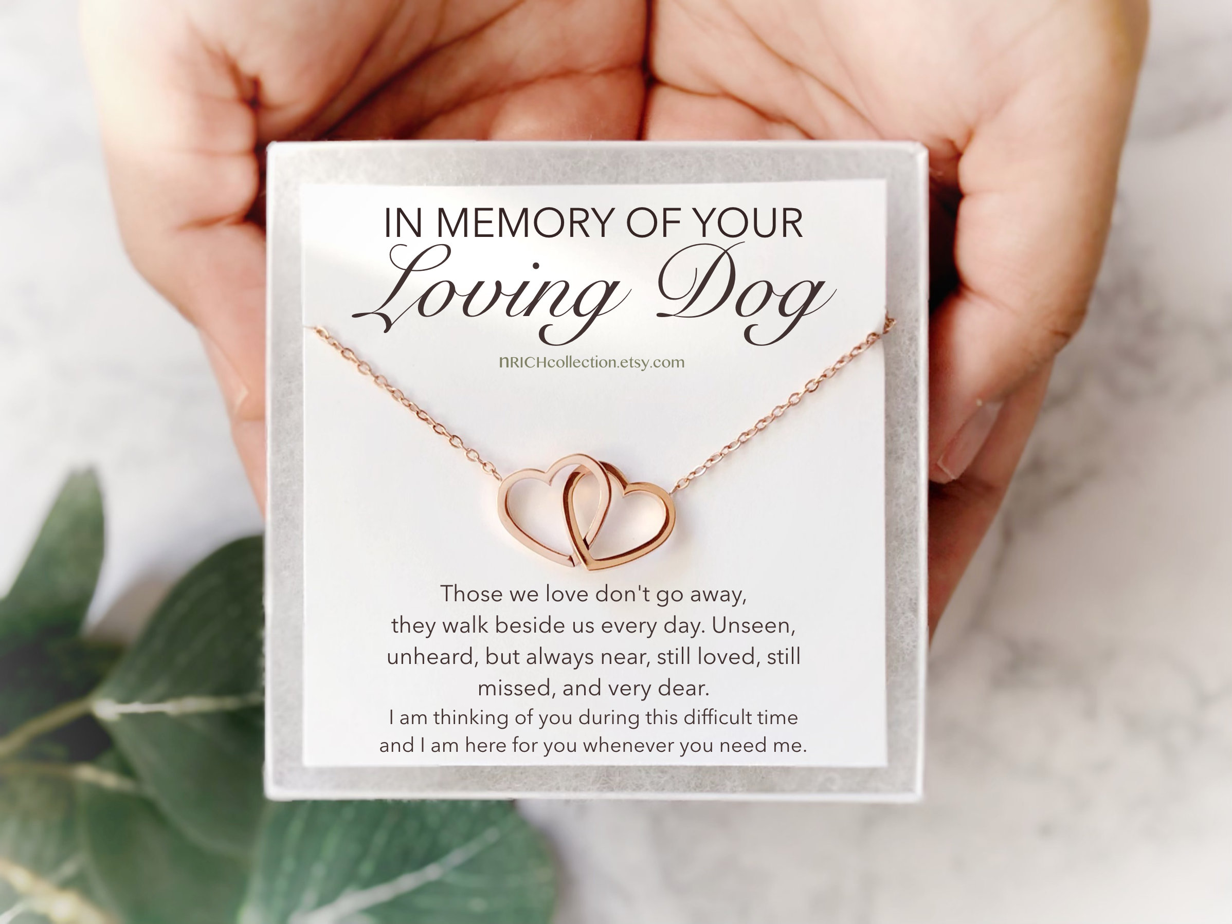 Loss of Dog Gift Grief Gift Dog Remembrance Necklace Dog Etsy