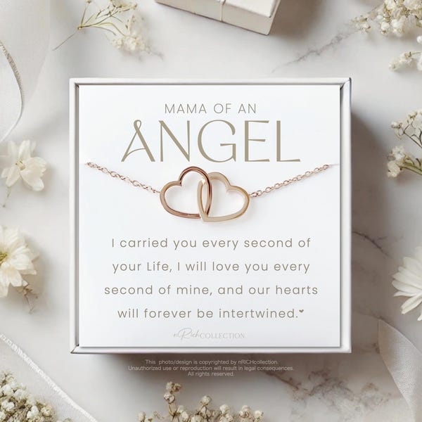 Angel Baby Memorial Necklace - Heartfelt Jewelry for Grieving Moms | Pregnancy, Infant, and Child Loss Sympathy Gift