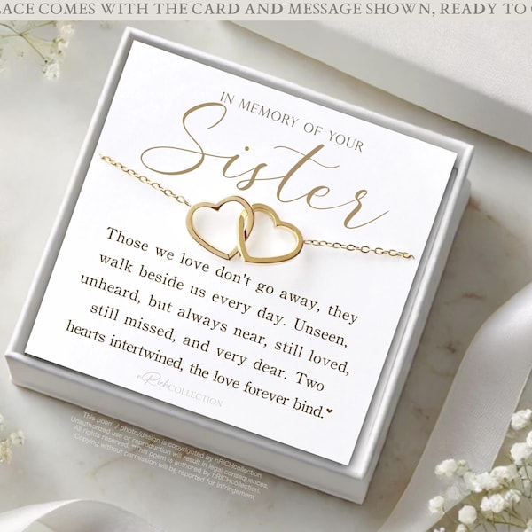 Loss of Sister memorial gifts Sister Grief Gift Remembrance Necklace Thoughtful Sympathy Gift Keepsake Gift Sympathy Pass Away Sister Sorry