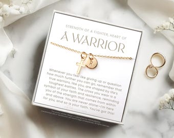 Warrior Gift Necklace Strength of a Fighter Hardship Gift  Strength Keepsake  Gift of Encouragement Words of Wisdom