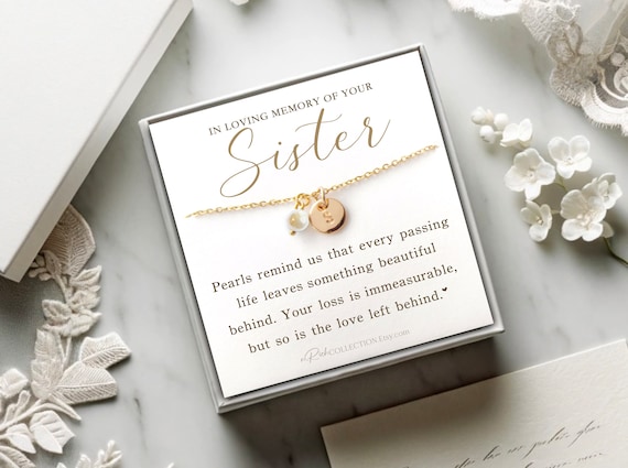 Sister memorial necklace deals
