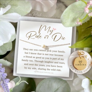 To My Ride or Die Necklace Gift Bestie Jewelry Bestie Gift Ride or die jewelry Bridesmaid Bachelorette Party Best Friend Necklace Wedding