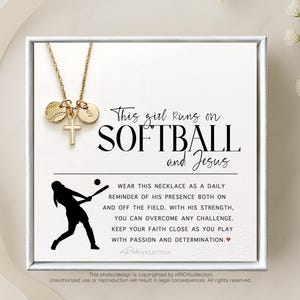 Cadeau chrétien de softball Faith : Colliers de softball Cadeaux de foi pour les joueurs de softball chrétiens Entraîneurs d'équipes Cadeaux pour seniors personnalisés en vrac