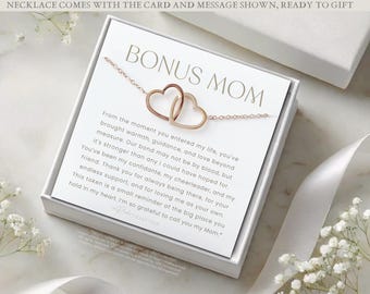 Bonus Mom Gift Step Mom Jewelry for Stepmother Mother in-Law Adoptive Mom Appreciation Gift Second Mom Blended Family Mother of the Groom