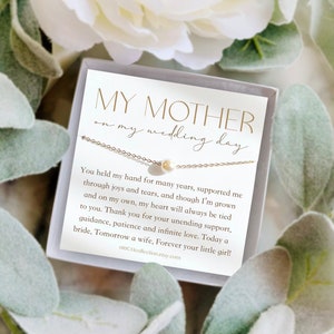 To My Mother on My Wedding Day Bride Mom Gift for Mother of The Bride Gift from Bride Gift form Daughter Diamond Necklace Wedding Jewelry image 5