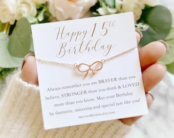 15th Birthday Gift: Bow Necklace for Teen Daughter, Granddaughter