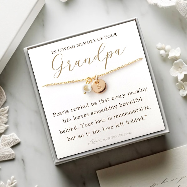 Sympathy Gift Loss of Grandfather Condolence Gift Grandpa Memorial Gift Sympathy Gift Necklace Gift Pass Away Grandpa Sorry for Your Loss