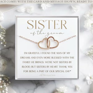 Sister of the Groom Necklace Gift for Sister in Law on Wedding Day Jewelry for Groom Sister in Law Gift Thank You Bridesmaid Sister by Heart