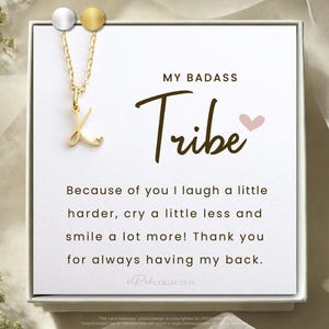 Tribe necklace for  Best Friend necklace Tribe gift for woman Initial Name Necklace Personalized Badass bestie present Soul sister necklace
