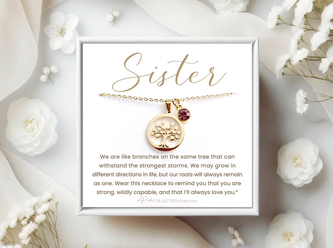 Sister Necklace for Sister Jewelry for Sister Gift for Sister Tree ...