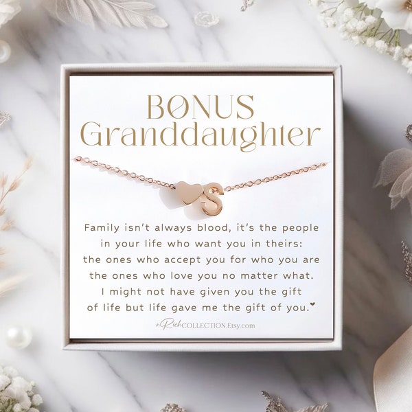 Bonus Granddaughter Necklace Gift Bonus Granddaughter Step Grandchild Gift Stepfamily Christmas gift birthday gift for bonus granddaughter