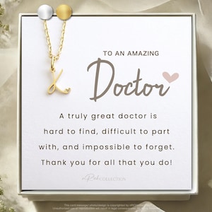 Regalo de médico Collar de médico personalizado Regalo de agradecimiento para médicos Joyas profesionales médicas personalizadas para médicos