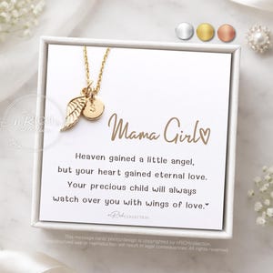 Miscarriage Gift Necklace. Baby Loss Gift, stillborn necklace Pregnancy Loss, Bereavement Gift Mama of an angel jewelry Gold Silver RoseGold image 1