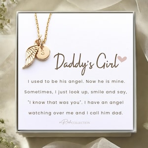 Loss of father memorial Gift Loss of Dad Sympathy father gift Dad remembrance Father Grief Gift, Angel passed away father jewelry with Cards
