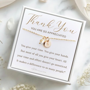 Personalized Thank You Gift Appreciation Gift Necklace with Card You So Appreciated Gift for Her Teacher Workers Employees Jewelry Gifts