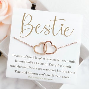 Meaningful Jewelry for Best Friend, Sentimental Gifts for Best Friends, Birthday Gift for Best Friend Female, Small Gift Ideas for Friends Rose Gold