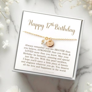 Happy 17 Birthday Gift for Teenage Girl Personalized Birthday Jewelry for 17 year old girl Happy Birthday Custom 17 year old 17th birthday