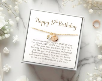 Happy 17 Birthday Gift for Teenage Girl Personalized Birthday Jewelry for 17 year old girl Happy Birthday Custom 17 year old 17th birthday