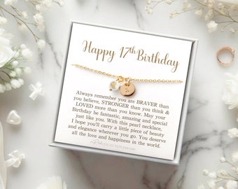 Happy 17 Birthday Gift for Teenage Girl Personalized Birthday Jewelry for 17 year old girl Happy Birthday Custom 17 year old 17th birthday