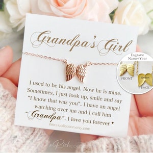 GRANDPA's Girl Loss of Grandfather Grief Gift Remembrance Necklace Sympathy Gift Grandparents Memorial Gift Keepsake Gift Sympathy Pass Away