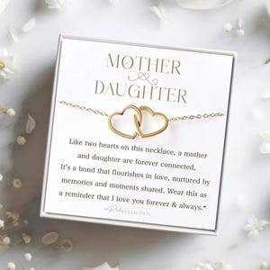 Personalized Mother Daughter Necklace Mommy and Me Two Necklace Set Unique Handmade Gift Gifts for Her Heart Necklace Mom Child Jewelry