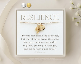 Resilience Tree Necklace Strength & Encouragement Gift for Her • Uplifting Affirmation Jewelry • Mental Health Support Breakup Divorce Gift