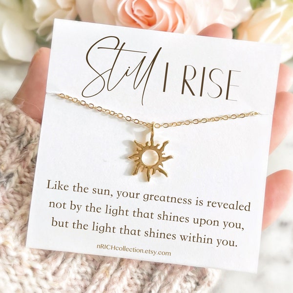 Still I Rise Uplifting Gift for Women Empowerment gifts Female Empowerment Jewelry Motivational Jewelry Gifts encouragement Inspirational