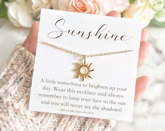 Encouragement Gift for Female Friends Though Tough Time Sunshine Necklace Gift Sunshine Gift Motivational Gift Thinking of You Gift Cheer Up