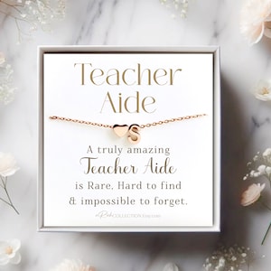 Teacher Aide Gift Teacher Assistant Appreciation Gift for her Necklace Gift Jewelry Gift Idea Thank you TeacherBest Teacher Aide Retirement