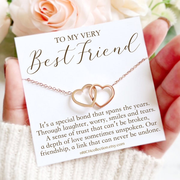 Thoguhtful Gift for Best Friend Birthday Gift for BFF Best Friend Gift Friendship Necklace Friend Forver Meaningul Friendship Gift for Her