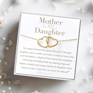 Personalized Mother Daughter Necklace Sentimental Mother’s Day Gift Surprise Gift to pamper her Handmade Jewelry I love you Unique gift