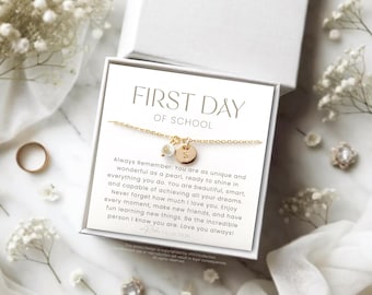 FIRST DAY OF school card Gift Back to School Gift 1st day of School Present College Gift High School Kindergarten Middle Preschool