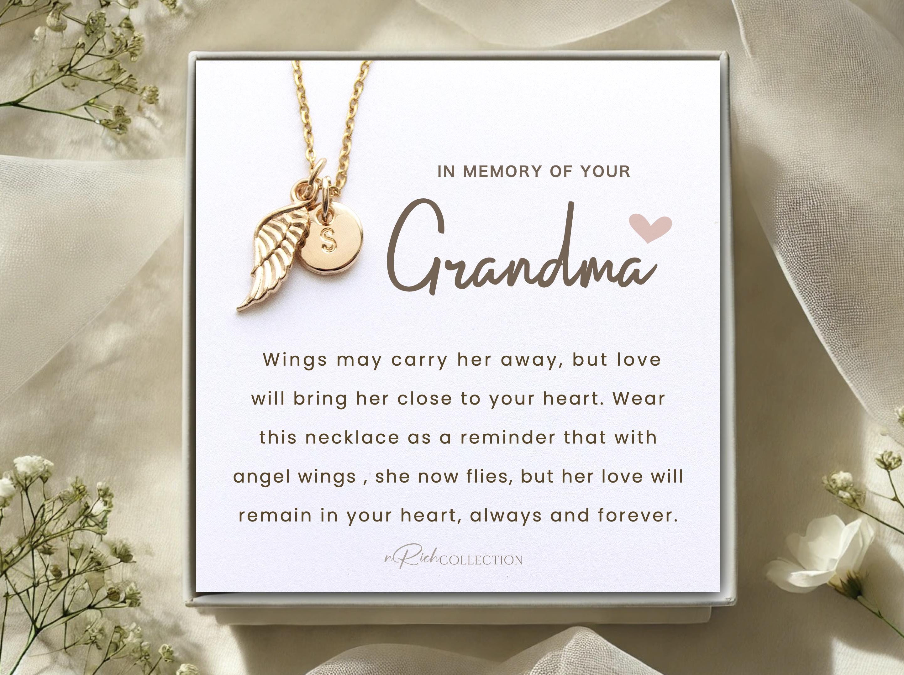 Loss of Grandmother Gift Grief Gift Grandma Remembrance Necklace 