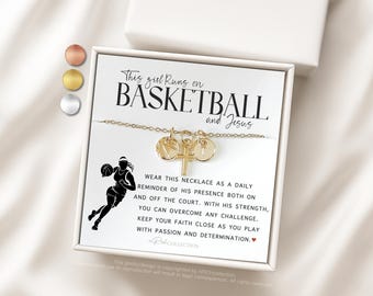 Christian Basketball Gifts Gift for Female Basketball Player Basketball Necklace Basketball Gifts Basketball Ball Coach Gift Bulk Team Gift