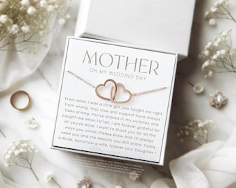 Personalized Gift for Mother of the Groom Gift from BRIDE Mother of the Groom Necklace Gift for Mother in law Wedding Gift from Bride Hearts
